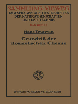 cover image of Grundriß der kosmetischen Chemie